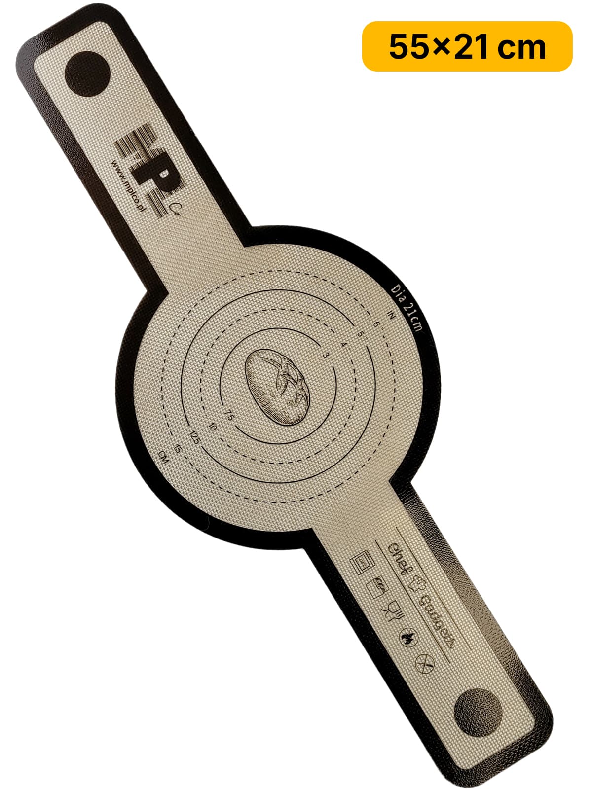 Belmo - Nieprzywierająca silikonowa mata do pieczenia chleba, ciast i pizzy