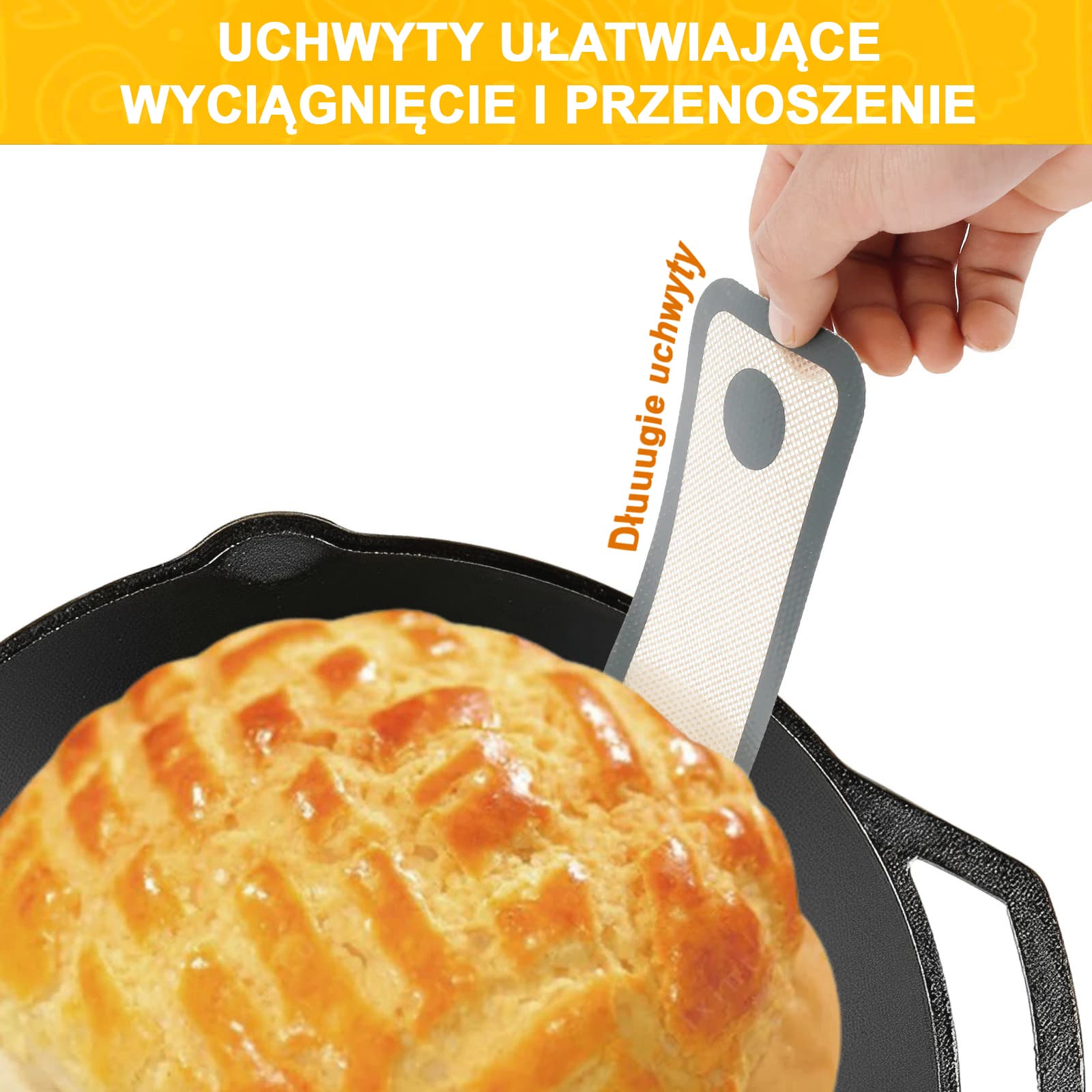 Belmo - Nieprzywierająca silikonowa mata do pieczenia chleba, ciast i pizzy