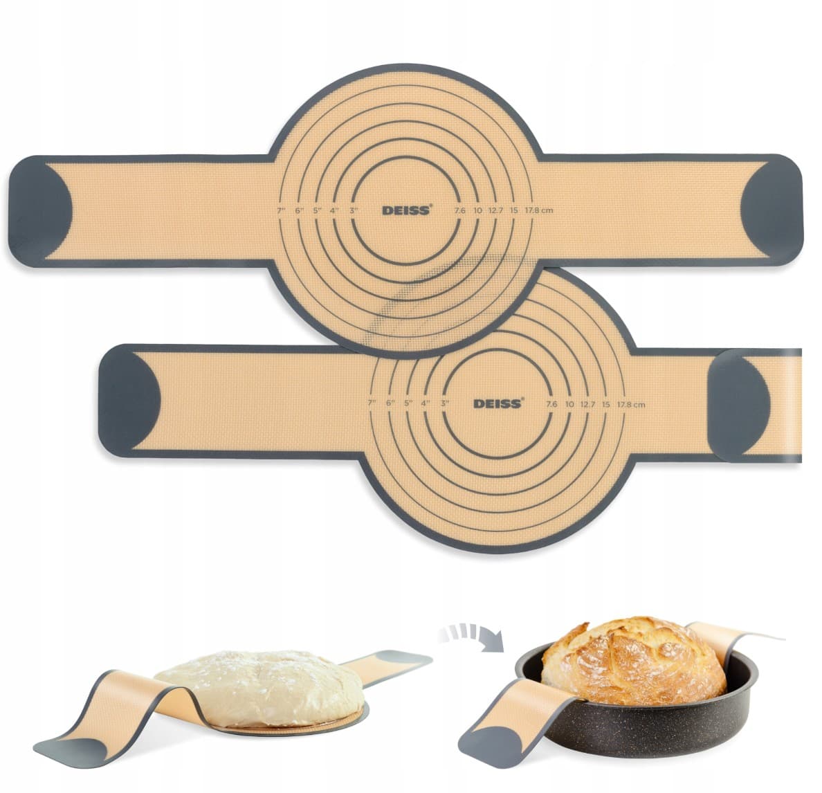 2x Nieprzywierająca silikonowa mata do pieczenia